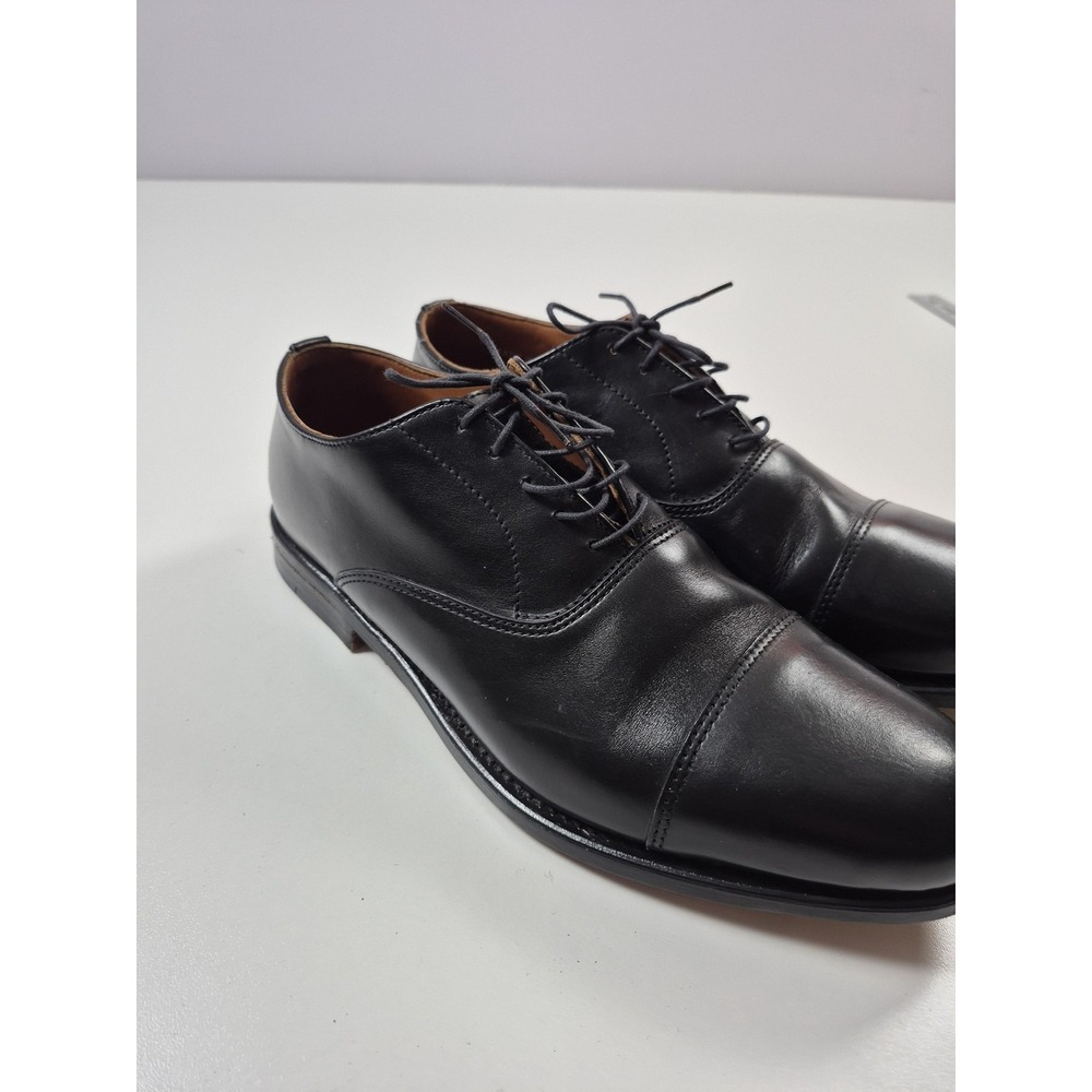 Cole Haan Shoes Mens Size 9 Black Cap Toe Oxford Dress Leather Made In USA - Picture 2 of 11